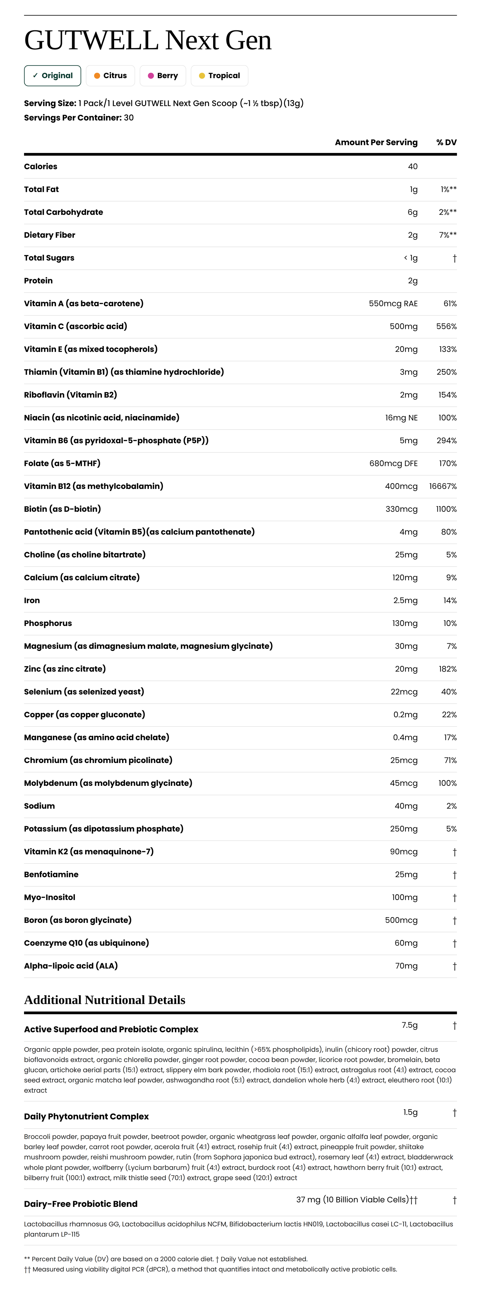 Supplement Facts